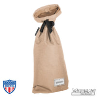 Beige Storage Bag with Nylon Cord and Label Sleeve, Ideal for Film Grip and Rigging Equipment