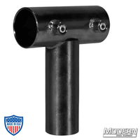 Swivel Tee for 1-1/2" Speed-Rail®, Black Zinc with Set Screws for film grip rigging.
