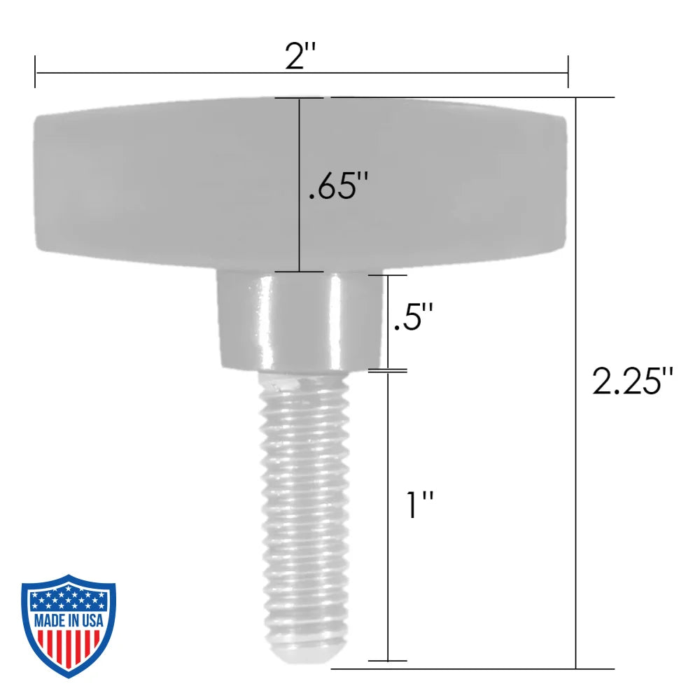 T-Handle (3/8-16") - Black Powder Coated