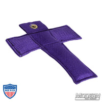 Durable purple Modern's T Marker for film grip and rigging, made of Cordura 1000, 6"es in length, filled with shot.