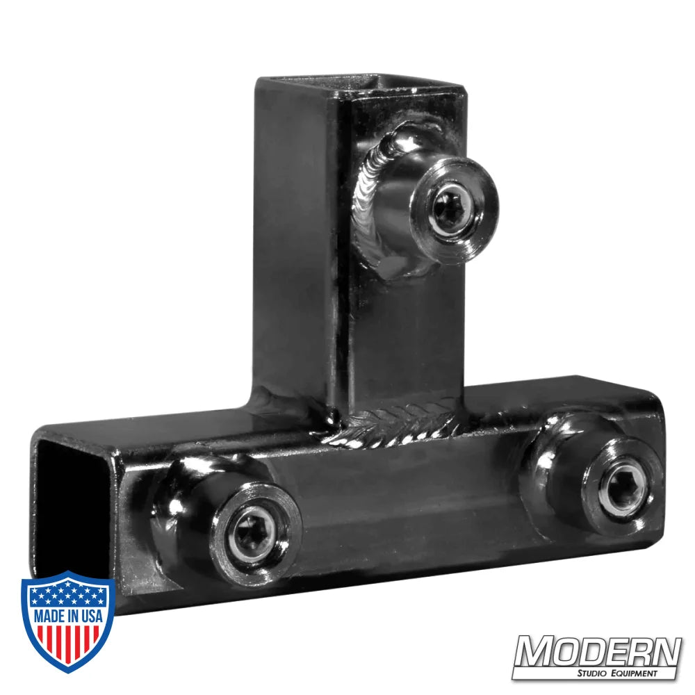 Tee For 3/4" Square Tube - Black Zinc