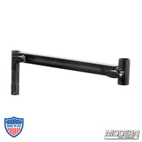 Telescoping Junior Offset Arm with black zinc finish for film rigging and grip equipment.