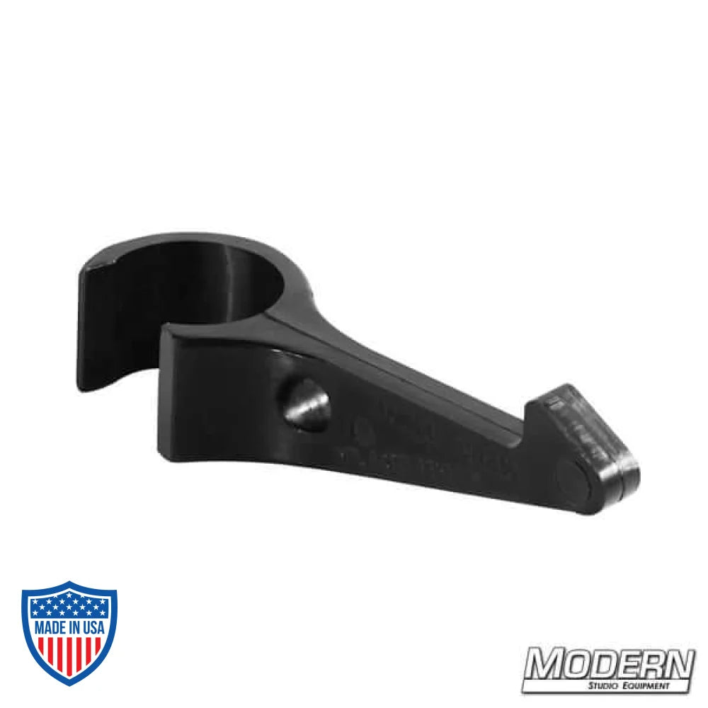 The Hangstuff 25 film grip rigging clip for secure hanging on 1" pipes or tubes, supports up to 25lbs