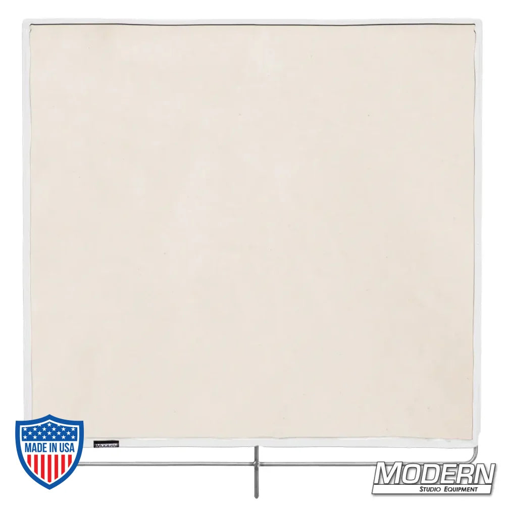 Unbleached Muslin diffusion fabric on 304 military-grade stainless steel frame for film grip rigging