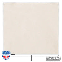 Unbleached Muslin diffusion fabric on 304 military-grade stainless steel frame for film grip rigging