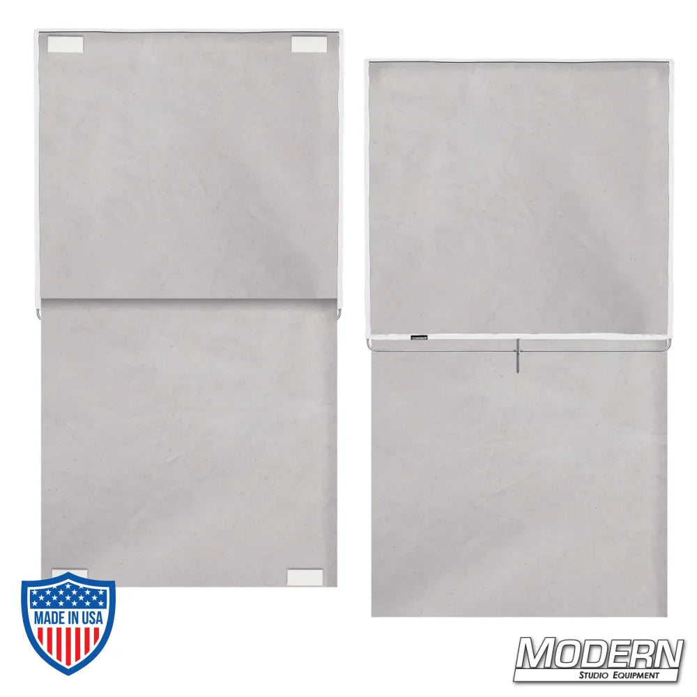 Unbleached Muslin Floppy - 48"x48" film grip rigging equipment with 304 stainless steel frame, used for light diffusion in studio settings.