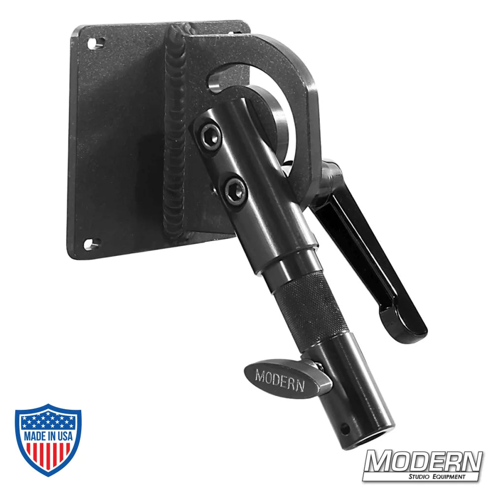 VESA 100 x 100 swivel monitor mount with 1-1/8" junior pin and 5/8" baby receiver for film grip and rigging solutions