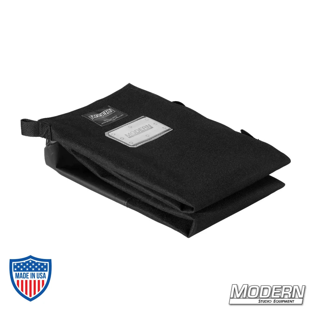 Black Wag Flag Bag for 4' flags, made of durable Cordura 1000 with rubber handle and vinyl bottom, perfect for film grip rigging