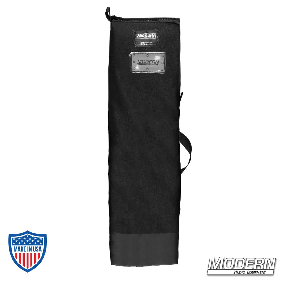 Black Cordura Wag Flag Bag for 4' flags with rubber handle and vinyl bottom, ideal for film grip and rigging equipment.