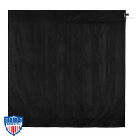 Black Rip Stop Wag Flag for film grip rigging on uncovered stainless frame
