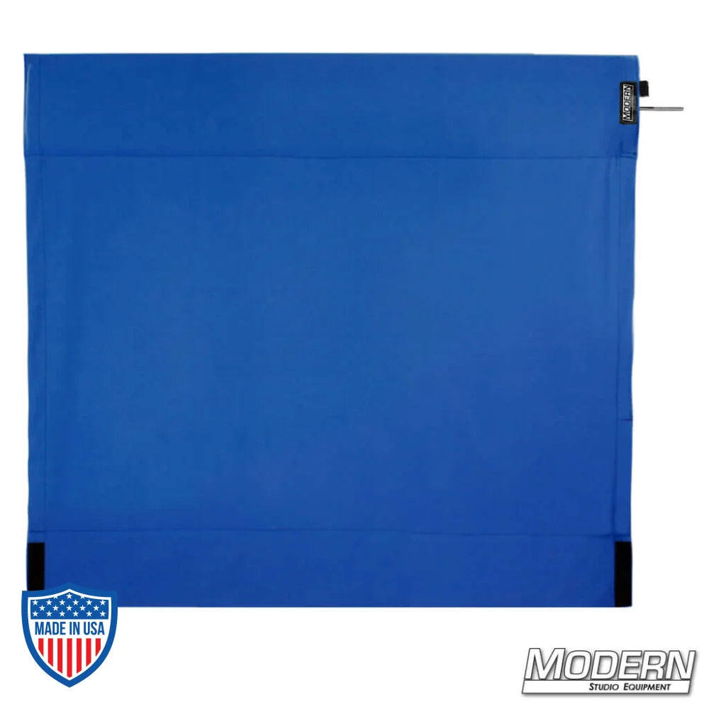 Chromakey Blue Wag Flag used in film grip and rigging with stainless steel frame