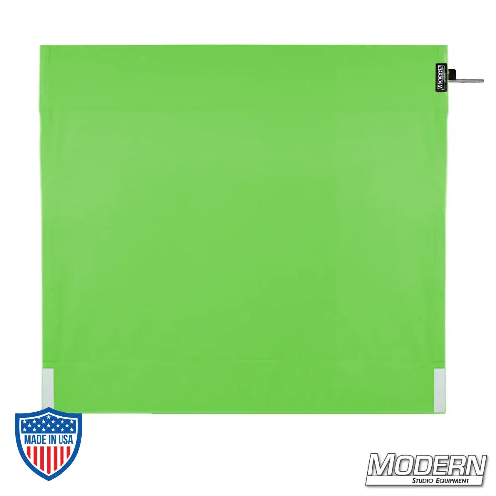 Digital Green Wag Flag for film grip and rigging on uncovered stainless wag flag frame.