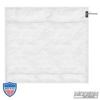 Silent 1/2 grid wag flag for film grip rigging, used with uncovered stainless wag flag frames.