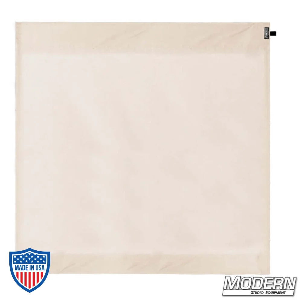Unbleached Muslin Wag Flag for film grip rigging, off white cotton material for bounce or heavy diffusion with stainless steel frame