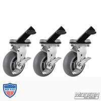 Wheels For Steadicam Stand (Set Of 3 & Slip On Adapters)