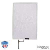 White Double Scrim with stainless steel frame for film grip and rigging, reduces lighting without altering pattern or color temperature.