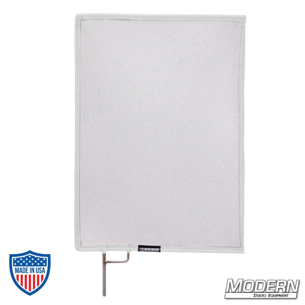 White Double Scrim with stainless steel frame for film grip rigging, 1-stop material to reduce lighting and maintain color temperature and pattern.