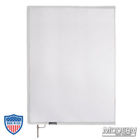 White Double Scrim for film grip rigging with stainless steel frame, reduces lighting without altering pattern or color temperature.