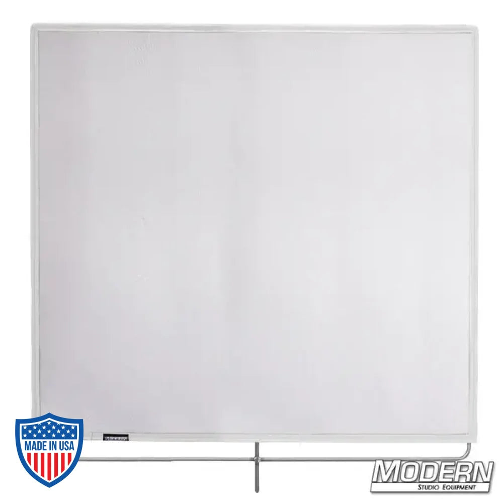 White Single Scrim 48" x 48" with stainless steel frame for film grip and rigging, reduces lighting without altering pattern or color temperature