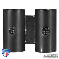 Wide Over and Under 1-1/2" Speed-Rail® Black Zinc with Set Screws for film grip rigging