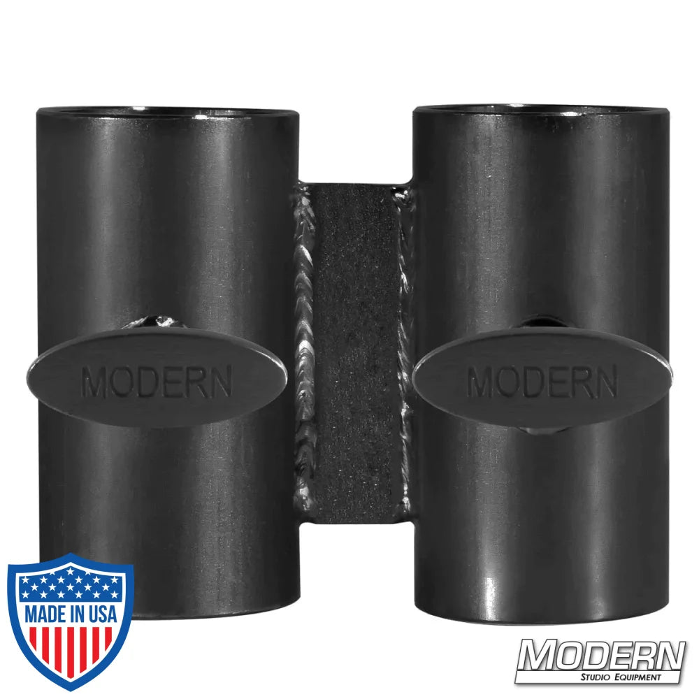 Black Zinc Wide Over and Under 1-1/4-inch Speed-Rail® with T-Handles for Film Grip Rigging