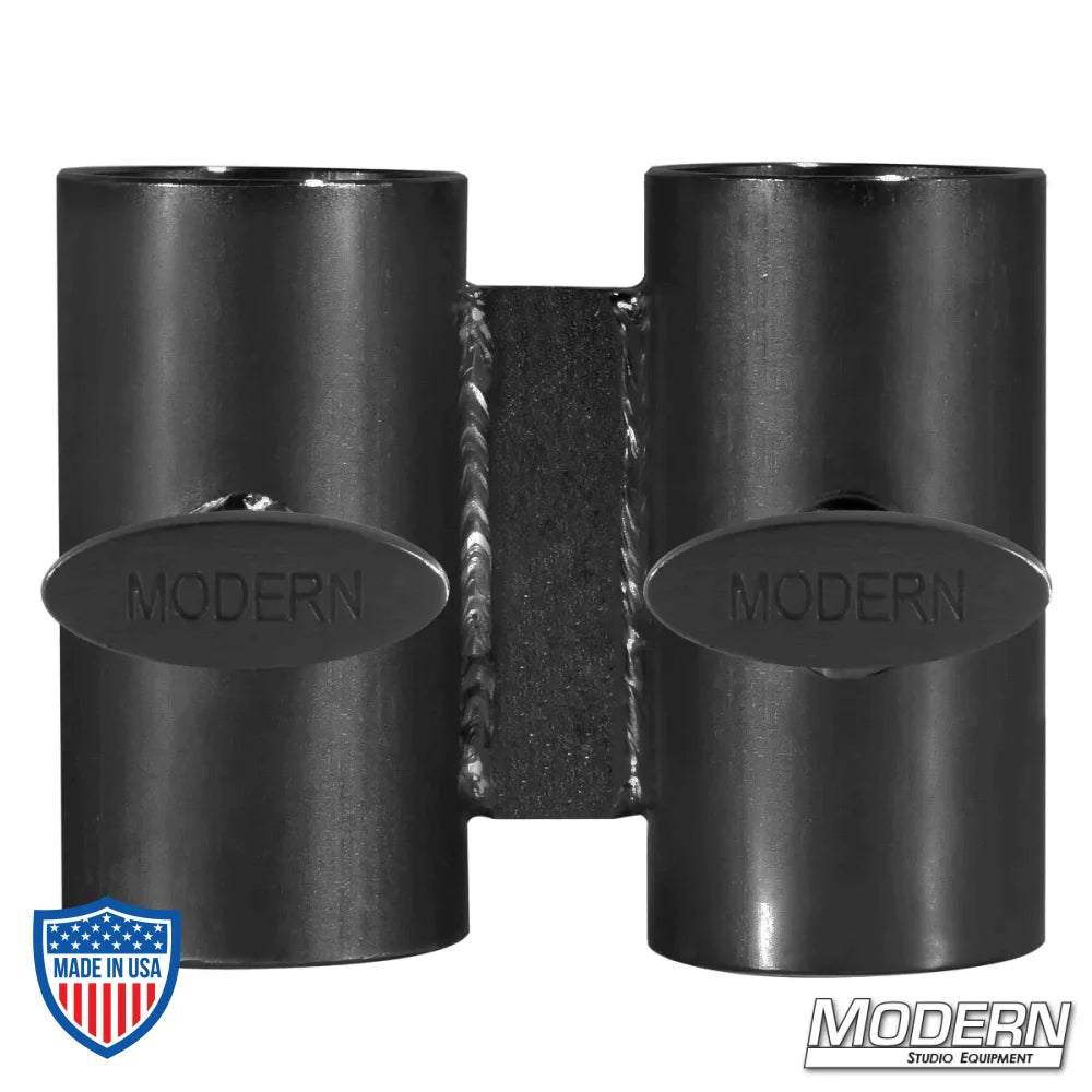 Black Zinc Wide Over and Under 1-1/4" Speed-Rail® with T-Handles for Film Grip Rigging