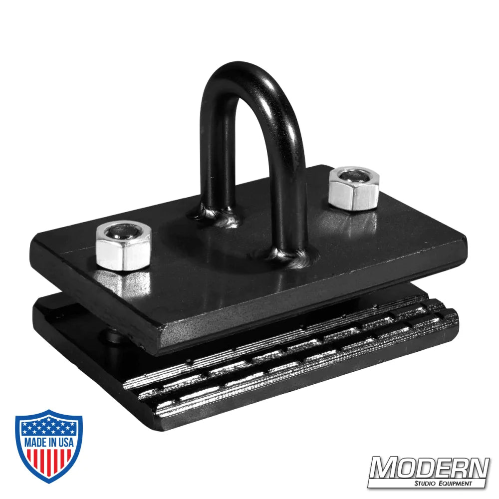 Wide Uni-Body Pinch Clamp Tie Down - Black Zinc for film grip and rigging.