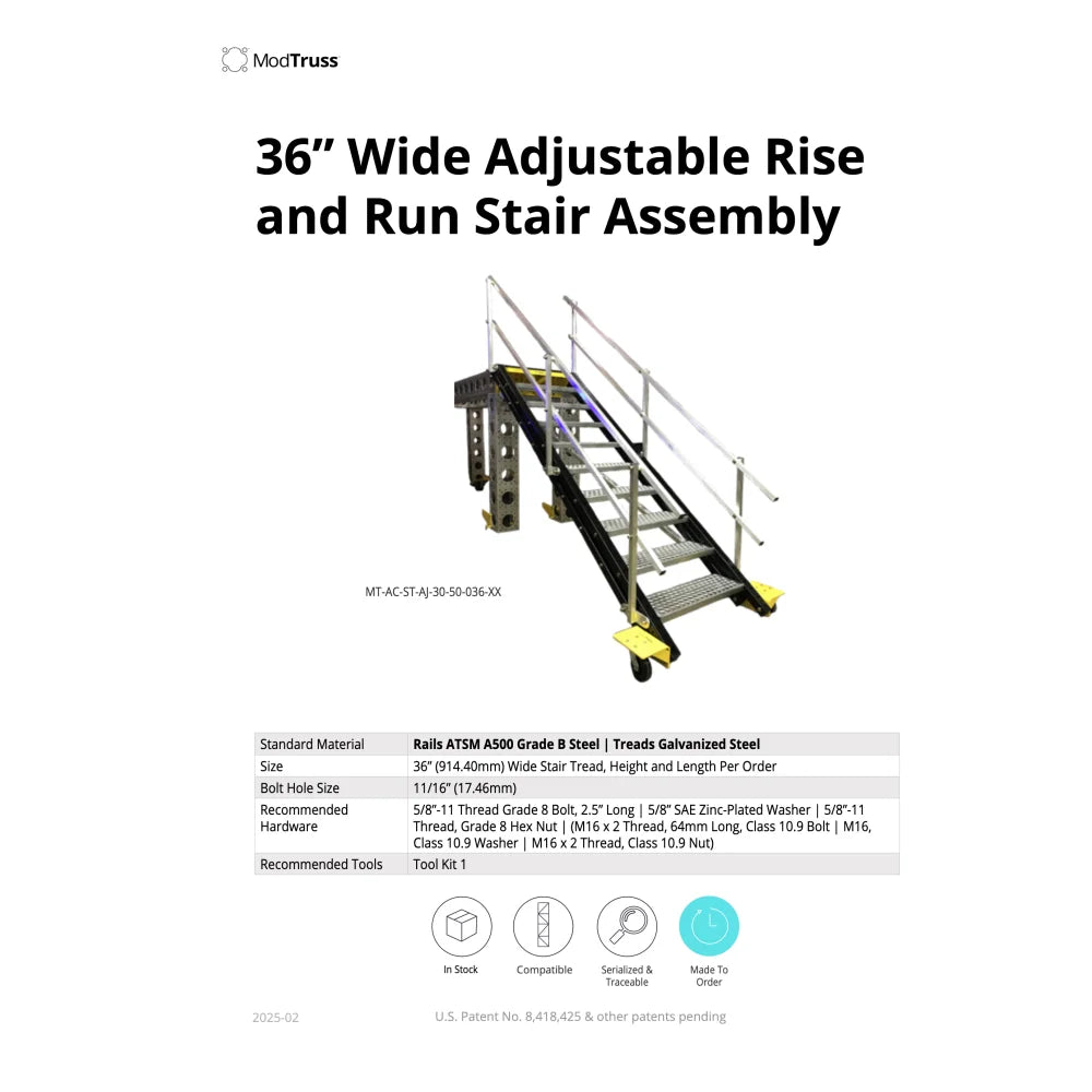 ModTruss Adjustable Height Stair Assemblies