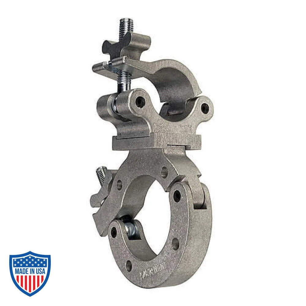 Monstro 90-Degree Coupler 3" to 2" Silver with Plate for Enhanced Strength - Ideal for Film Grip and Rigging