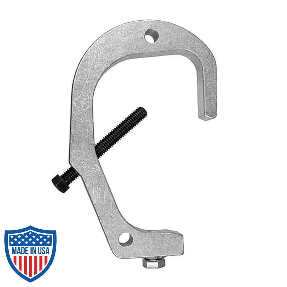 Monstro-Clamp 4" for film grip rigging, CNC cut from solid aluminum, fits 2-3.5" pipes, and supports up to 250 pounds