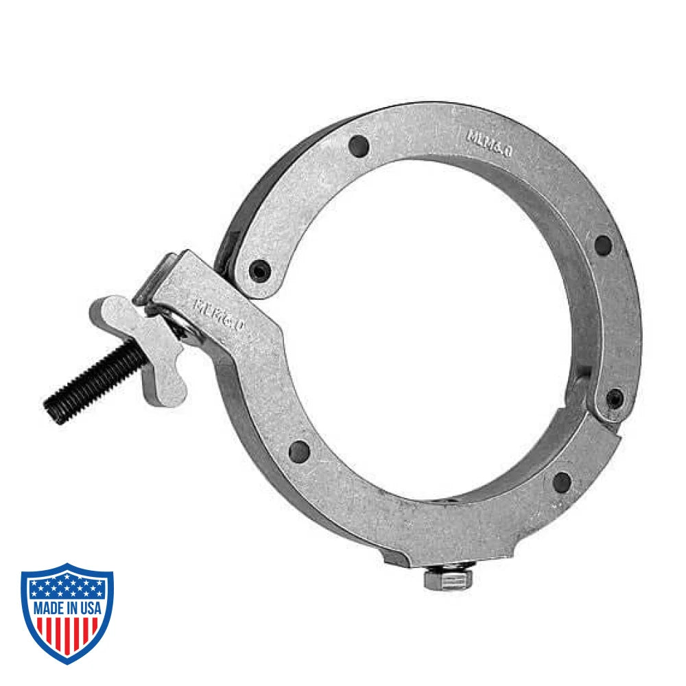 Monstro-Coupler 6" film grip rigging attachment made from aircraft-grade aluminum for 6" tubes and pipes.