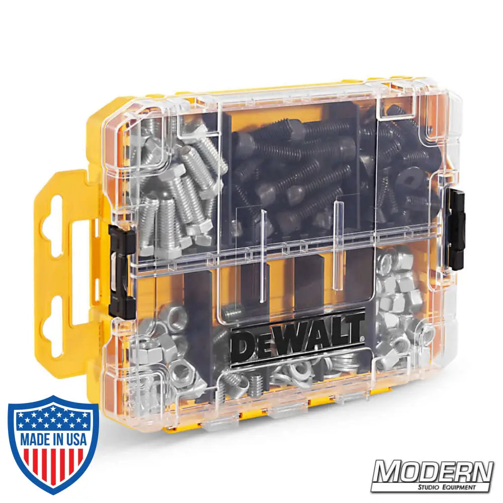 Nuts and Bolts Assortment Kit in DeWalt ToughCase for film grip rigging by Modern Studio Equipment