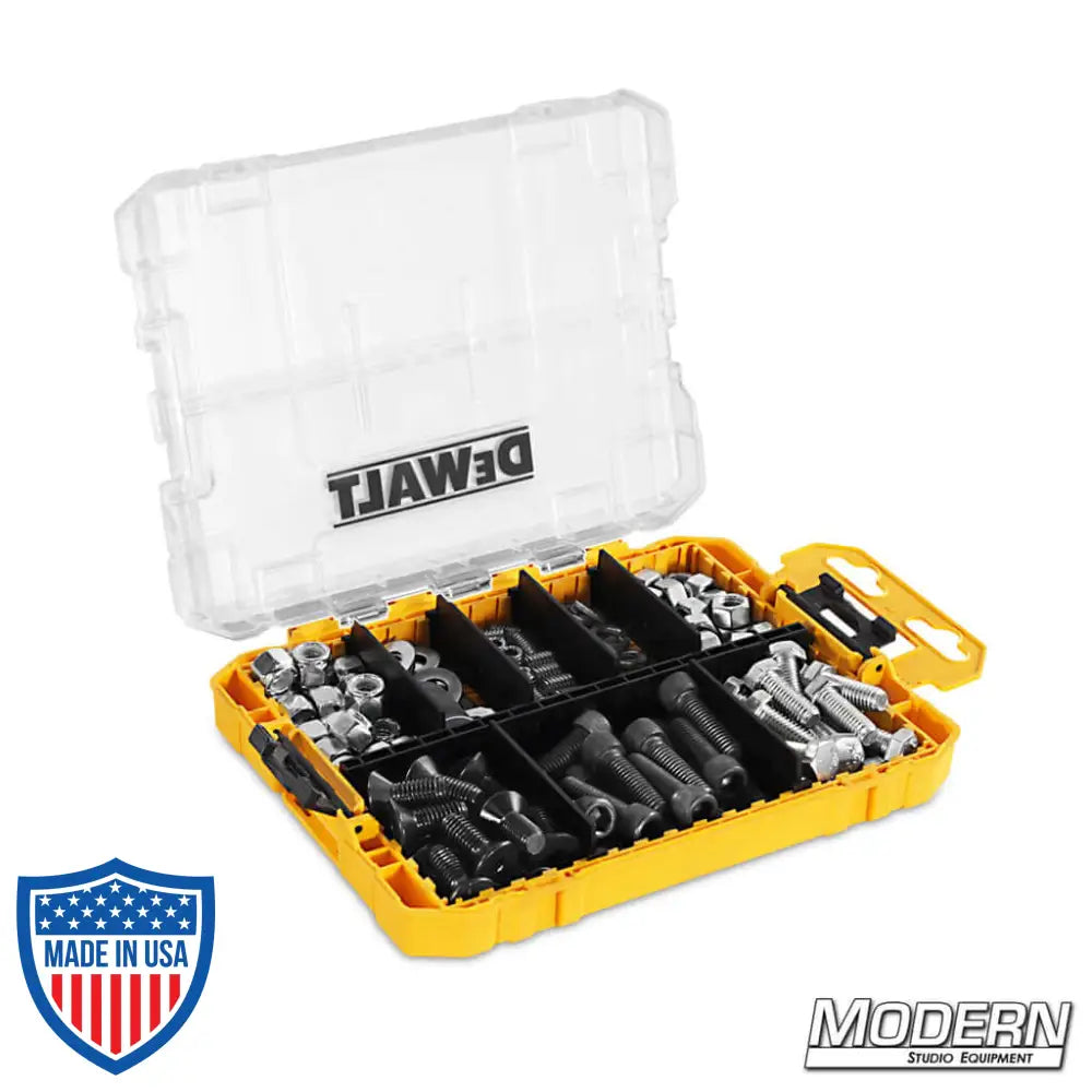 Nuts and Bolts Assortment Kit in DeWalt Toughcase for film grip and rigging