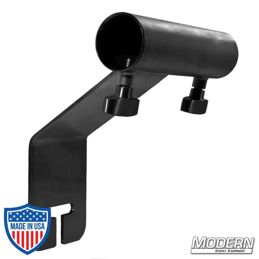 Offset Ear for 1-1/2-inch Speed-Rail® - Black Zinc with T-Handles for film grip rigging and attaching aluminum to gobo or grip head