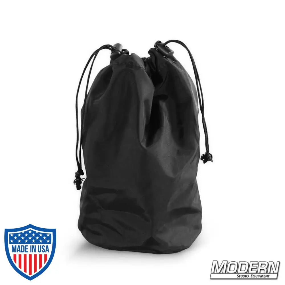 Black drawstring bag for On the Go Baby Pin Kit, ideal for film, grip, and rigging equipment storage.