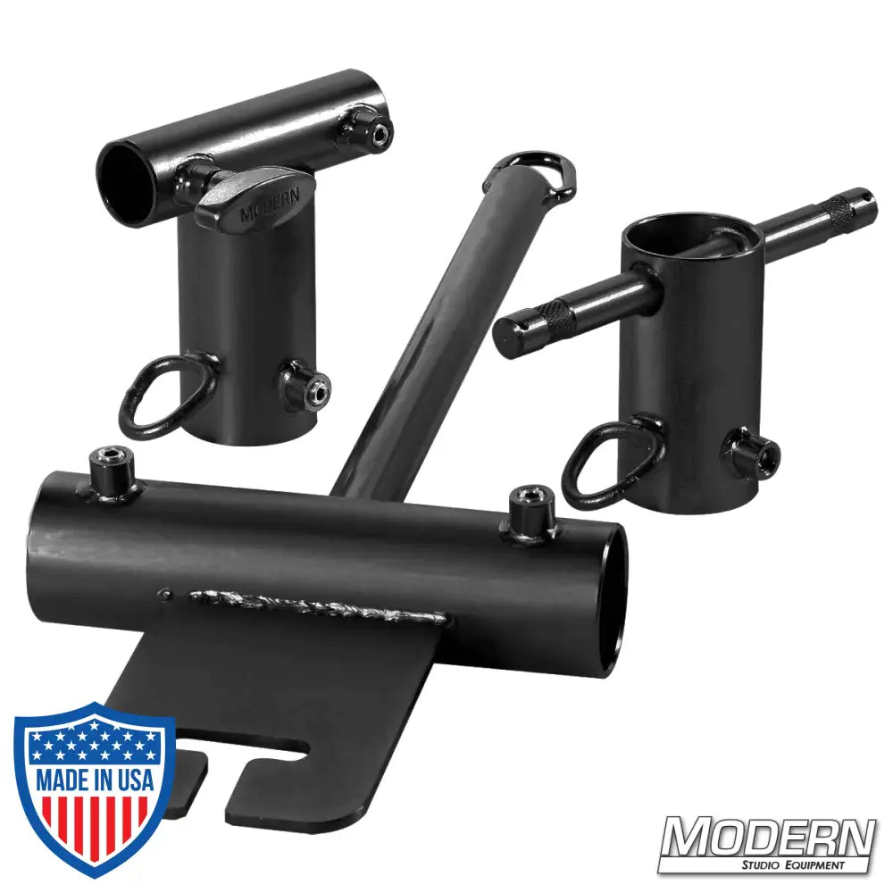 Pipe Boom Kit for 1-1/4-inch Speed-Rail® - Black Zinc for film grip and rigging. Includes ear with center post and rear receiver.