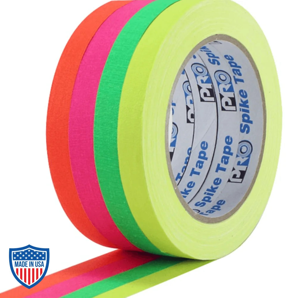 PRO® 1/2" Spike Gaff Tape in assorted colors for film, grip, and rigging applications.