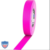 Pro Console Tape 1"x60yd in pink for film grip rigging and color coding, ideal for clean removal from sound and lighting boards.