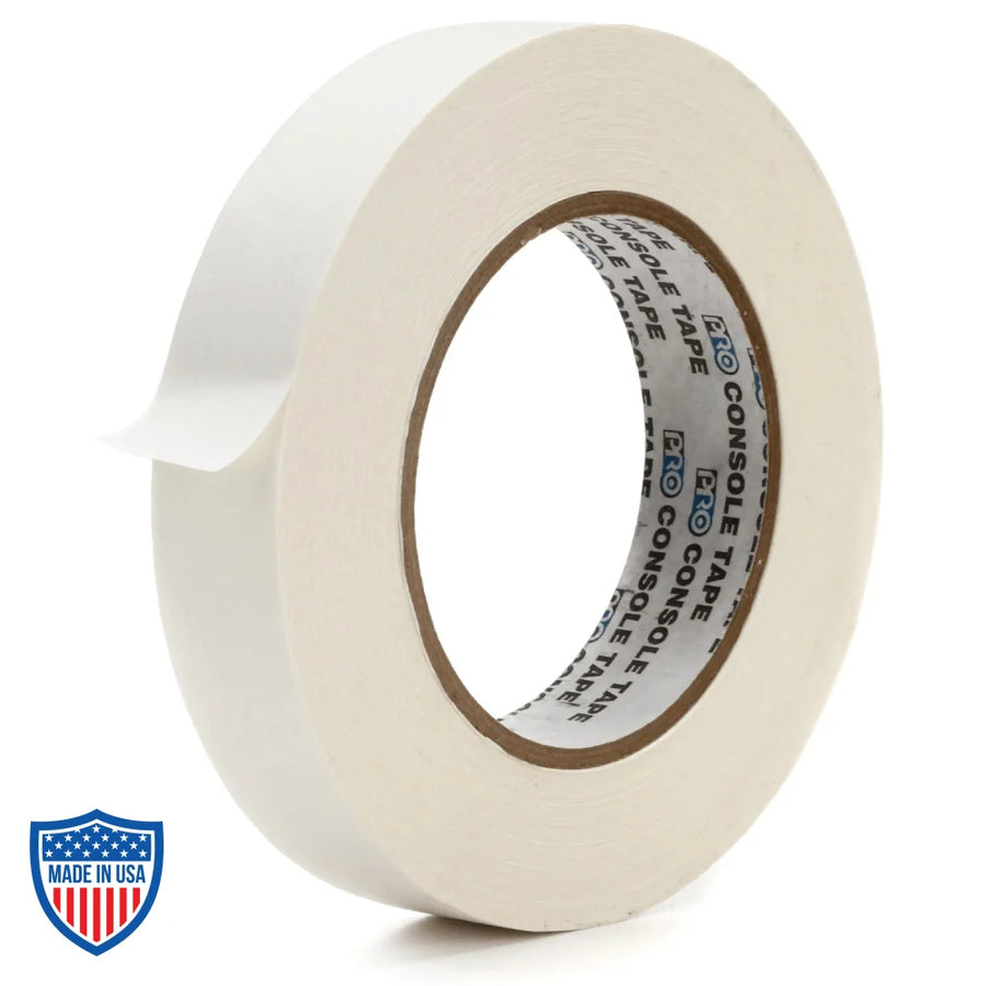 Pro Console Tape 1" x 60yd roll for film, grip, and rigging, ideal for color coding, labeling, and clean removal on sound and lighting boards