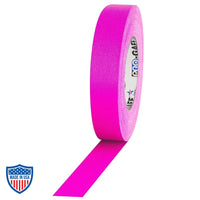 Pro Tapes® 1" Gaff Tape in high visibility pink for film grip, rigging, and bundling camera cables and equipment.