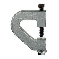Purlin Clamp for bar joists, purlins, and I-beams, including square head set screw and hex head bolt for secure film grip and rigging.