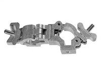 Quad Coupler 1-1/2-inch 90 Degree for film grip rigging, with 770-pound load limit, hardware included, shown in silver color
