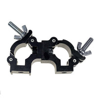 Quad Coupler 1-1/2" Parallel for film grip and rigging with bolted interlocking design made from durable hardware.