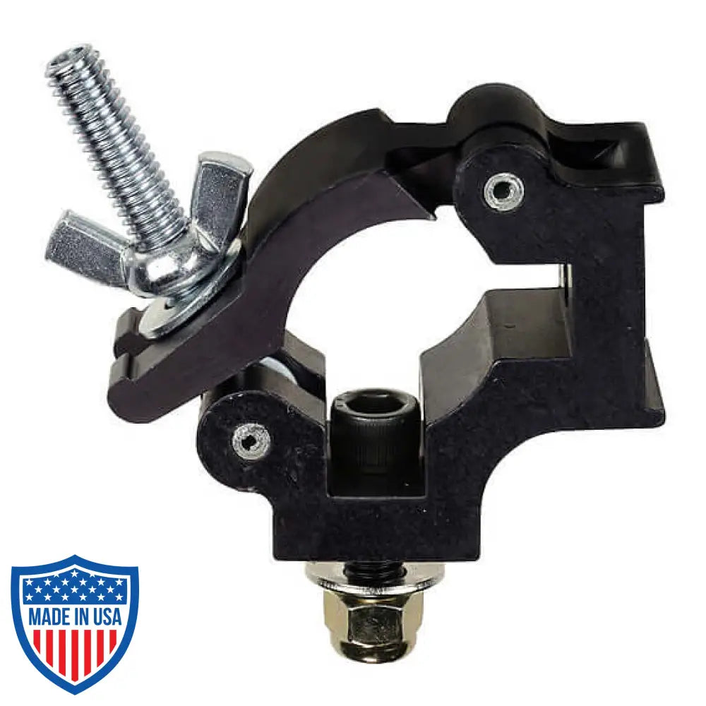 Quad Coupler 1-1/2-inch for film grip and rigging with clamp design and bolt attachment for tubing and fixture mounting