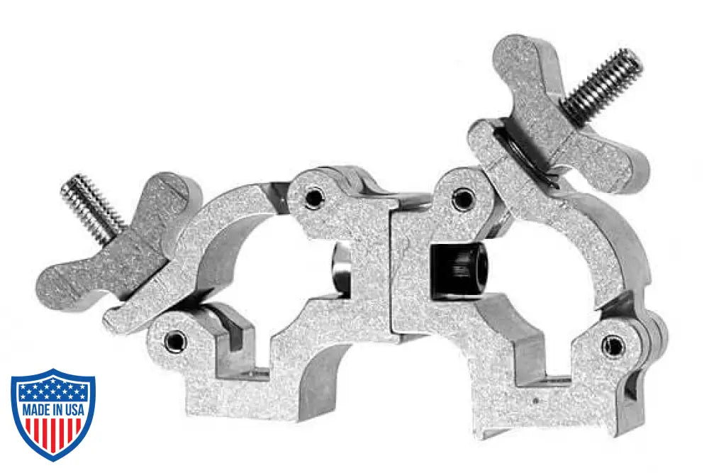 Quad Coupler 1-1/2-inch Parallel for film grip rigging with bolted interlocking keyed sides and socket head cap screws