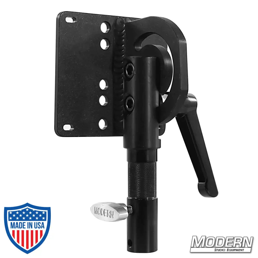 RBQ with swivel monitor mount for film grip and rigging featuring a 1-1/8" junior pin and 5/8" baby receiver