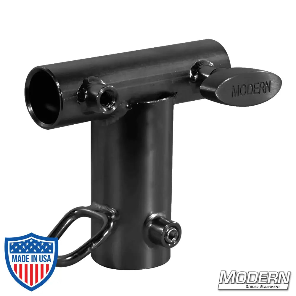 Rear Receiver with Junior Receiver for 1-1/4-inch Speed-Rail - Black Zinc for film grip rigging