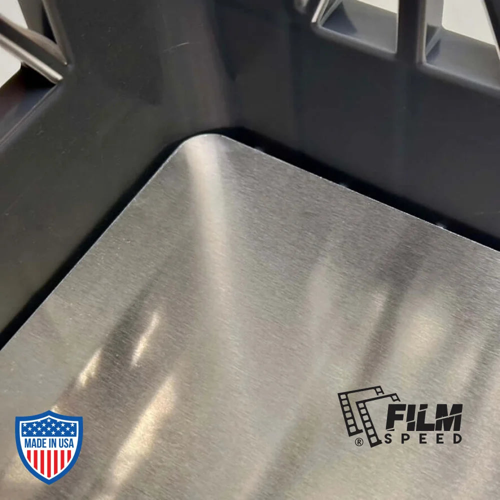 Heavy duty milk crate with removable aluminum Crate Plate for film grip and rigging prevention of item damage