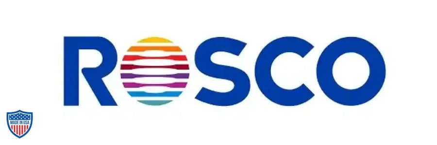 Rosco logo with colorful design representing film and lighting products