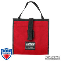 Red Modern Scrim Bag for 9" featuring a durable Cordura 1000 build and stainless steel rod, ideal for film grip and rigging equipment.